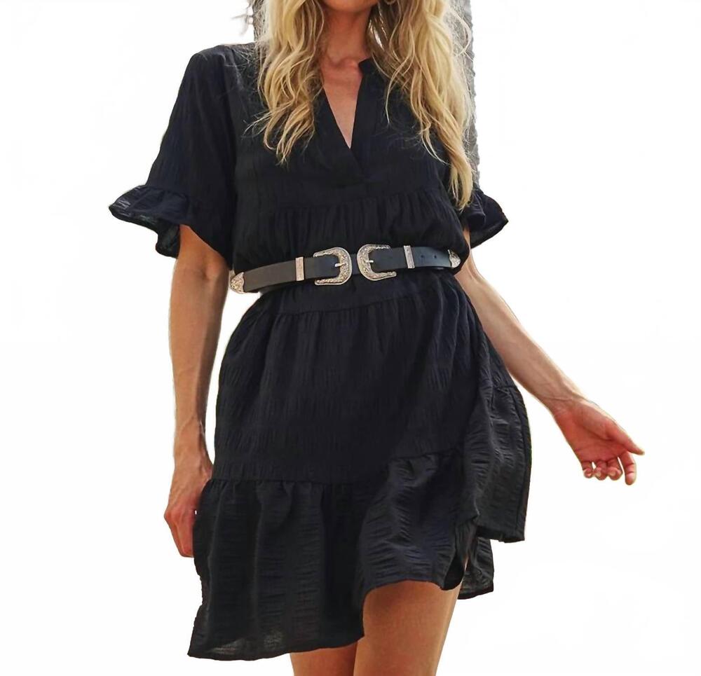 NEW ESQUALO sunseeker mini dress in black